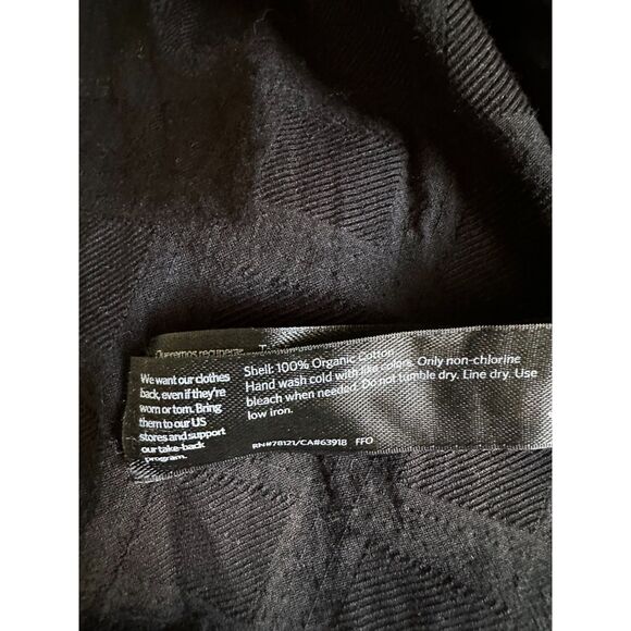 EILEEN FISHER WOMAN Black Organic Cotton Shadow Square Kimono Jacket Size 2XL - Picture 11 of 11